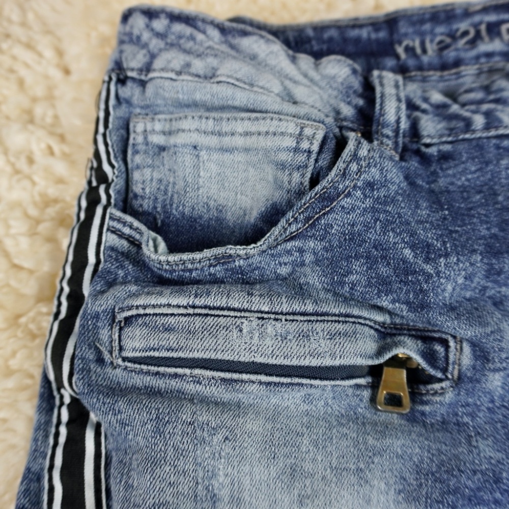 Rue 21 Premium Denim Jeans Side Stripe Skinny Tag Size 32 X 32 See Photos - Picture 5 of 13